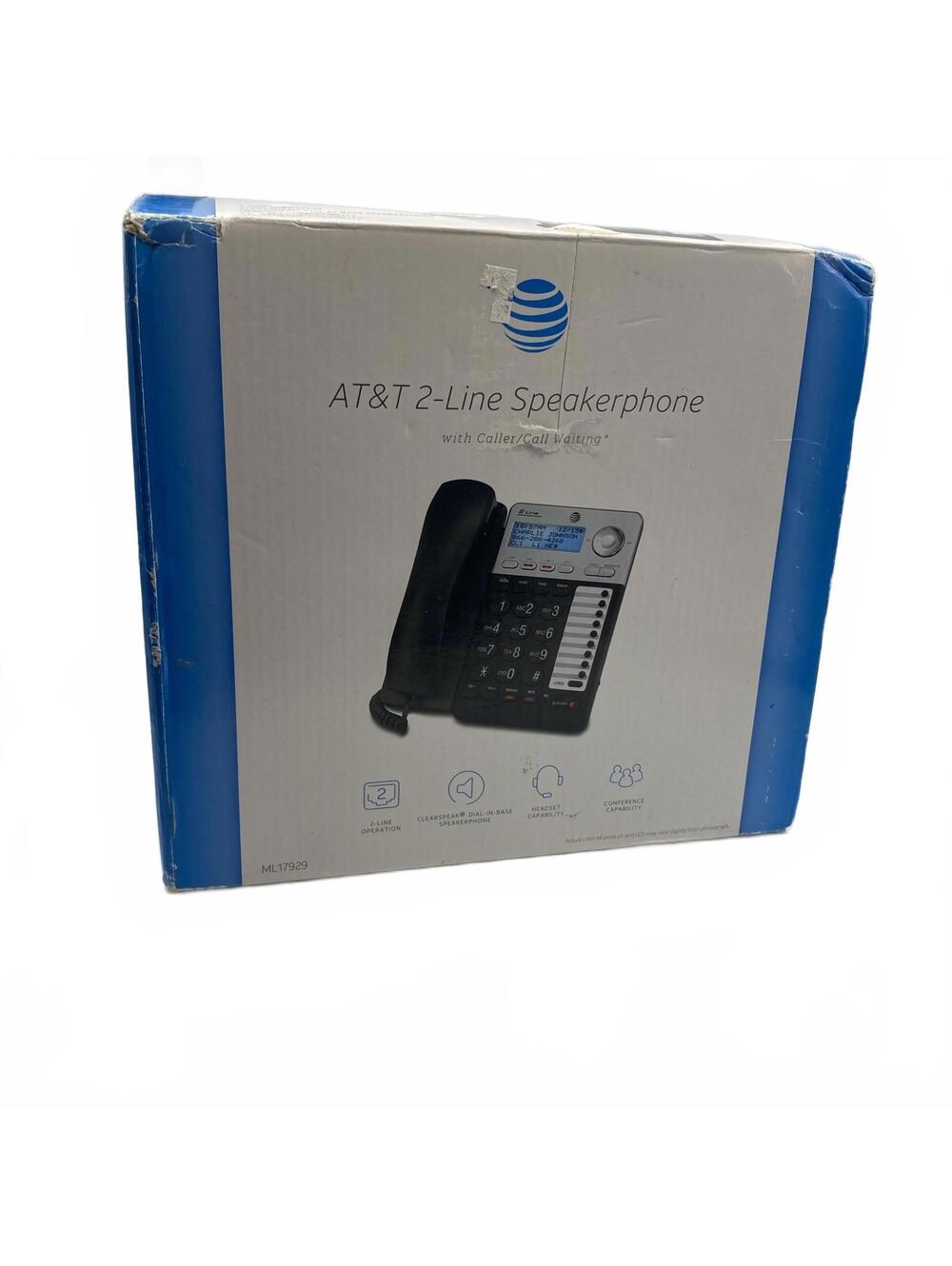 AT&T Corded Telephone with Caller ID - Silver/Black (AT ML17929)